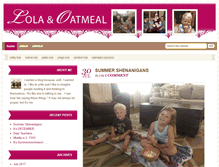 Tablet Screenshot of lolaandoatmeal.com